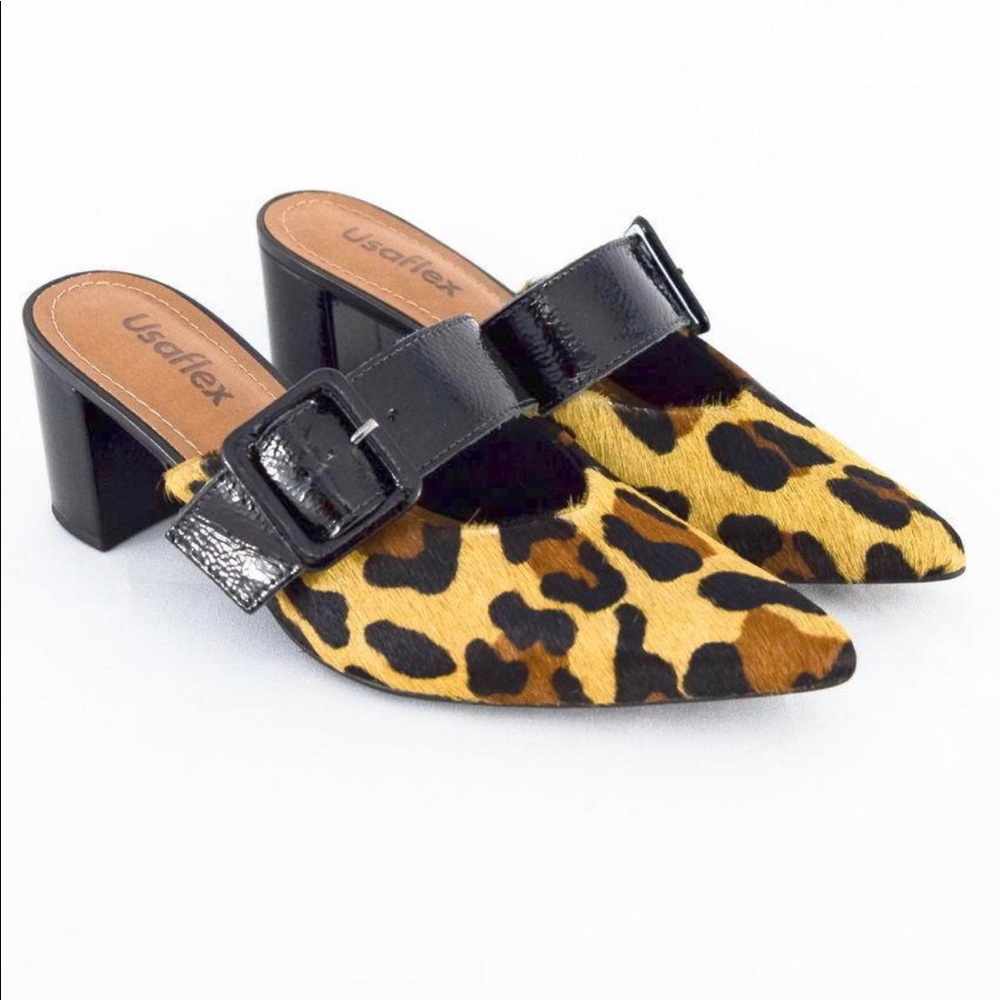 Leopard Leather Mule - AC1309